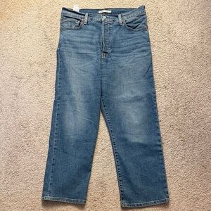 Levi's Ribcage Straight Ankle Blue Jeans